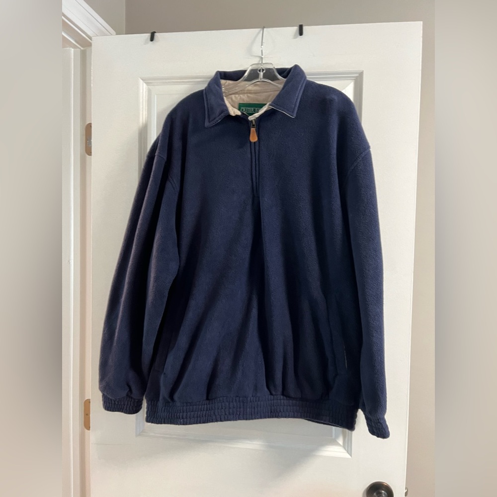 Men’s Outer Banks fleece quarters it-blue and tan